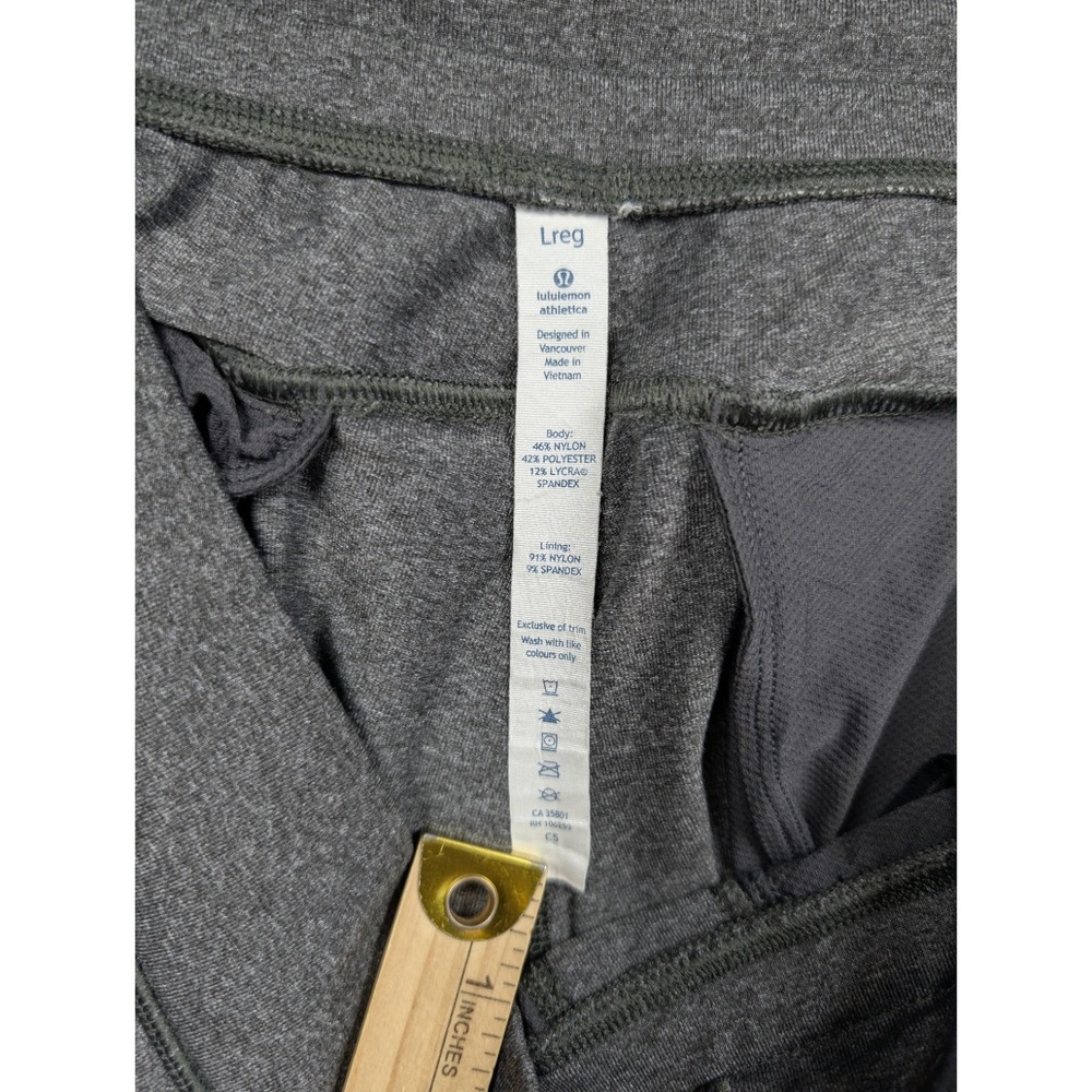 Lululemon Men's Pull On Pants Sz L Straight Leg Hidden Drawstring Gray Flap Pkts - Picture 8 of 8